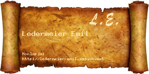 Ledermeier Emil névjegykártya